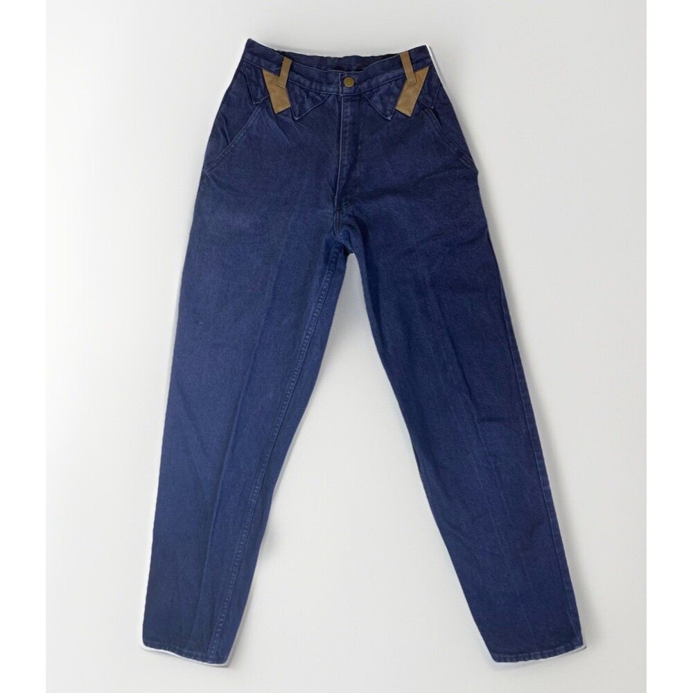 Vintage Vanderbilt By Hermans Denim Jeans Bareback High Rise 26x31 Made In USA